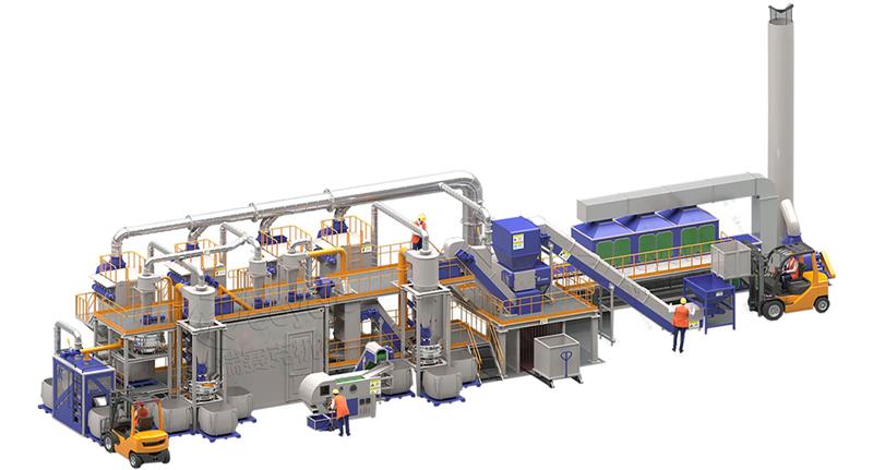鋰電池回收設備工藝流程圖